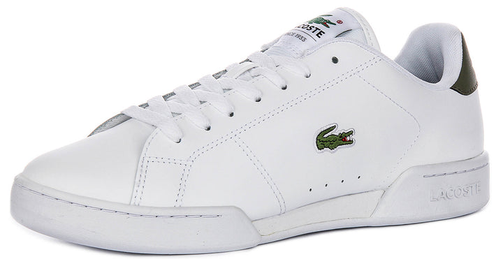 Lacoste Carnaby Cup In White Green For Men