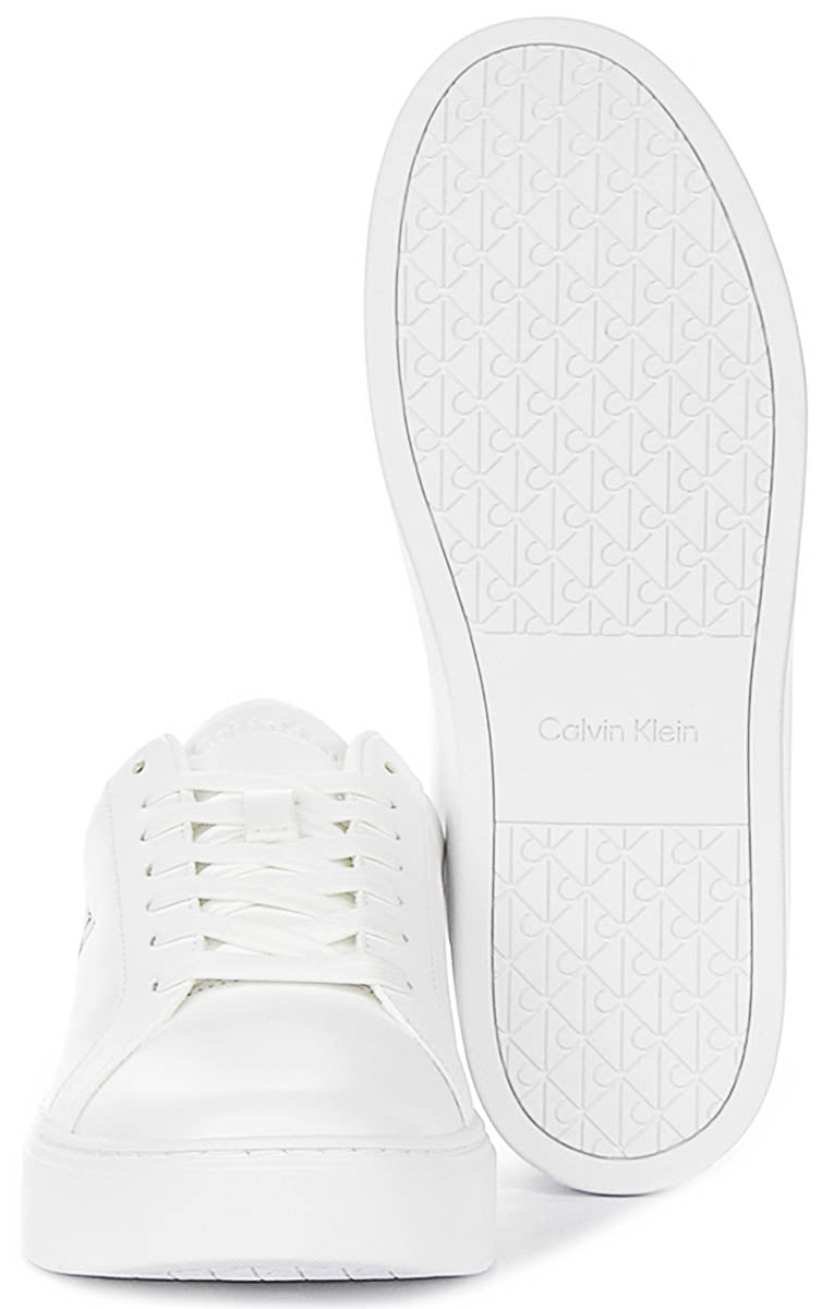 Calvin Klein Jeans Classic Cupsole In White Green For Men