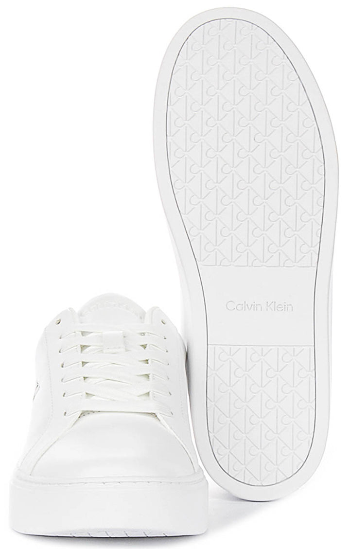 Calvin Klein Jeans Classic Cupsole In White Green For Men