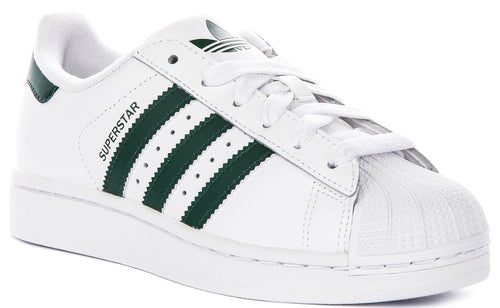 Adidas Superstar II J In White Green For Youth