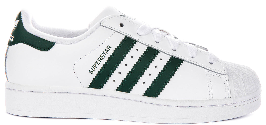 Adidas Superstar II J In White Green For Youth