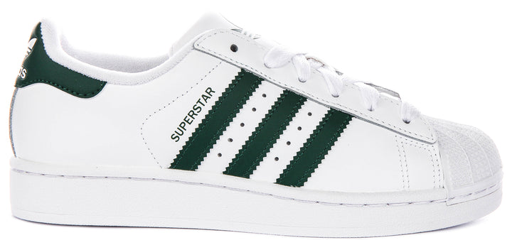 Adidas Superstar II J In White Green For Youth