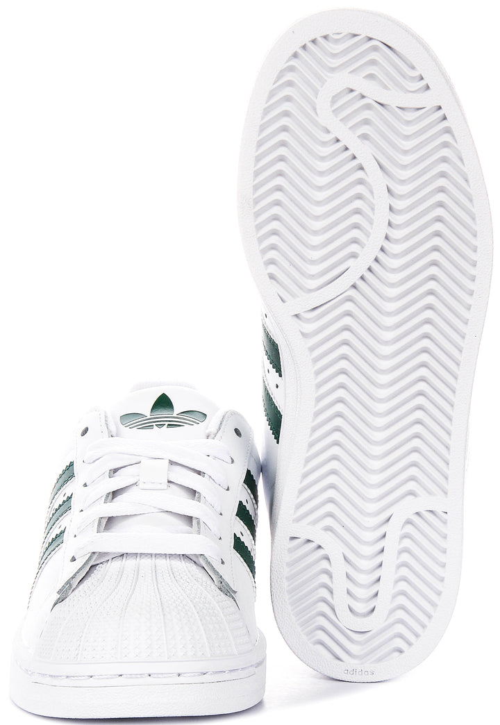 Adidas Superstar II J In White Green For Youth