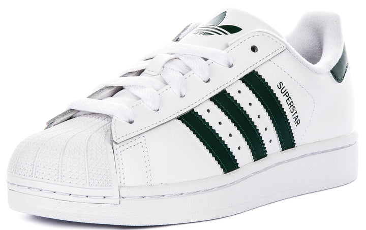 Adidas Superstar II J In White Green For Youth