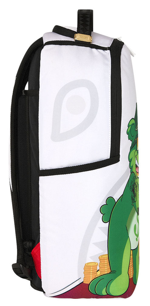 Sprayground Moneybear Cash Cub Backpack In White Green