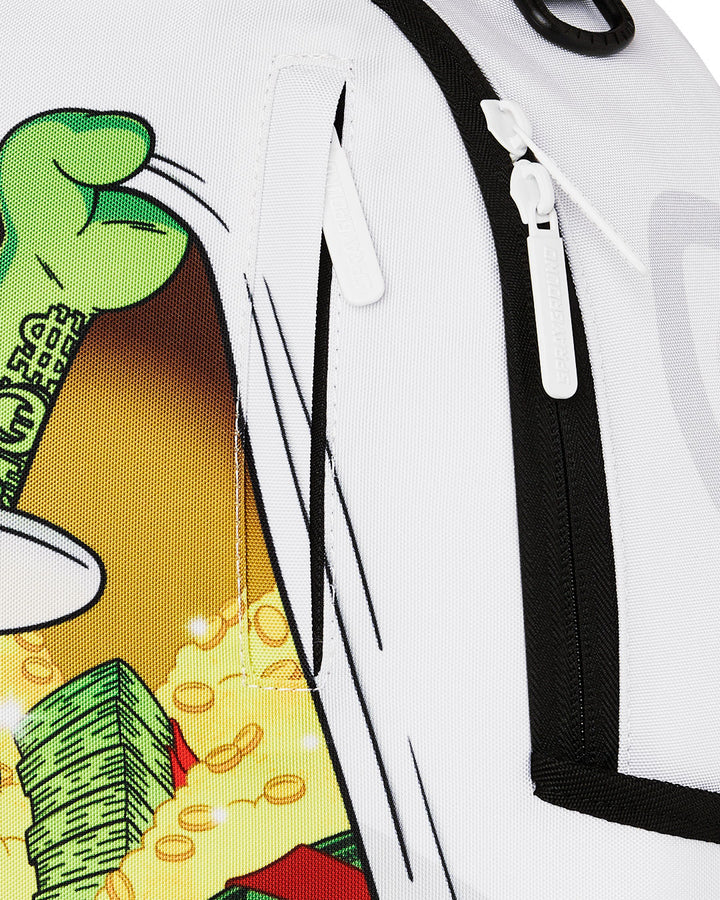 Sprayground Moneybear Cash Cub Backpack In White Green