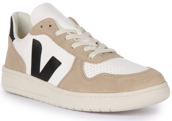 Veja V 10 Chromefree In White Black For Men