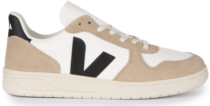 Veja V 10 Chromefree In White Black For Men