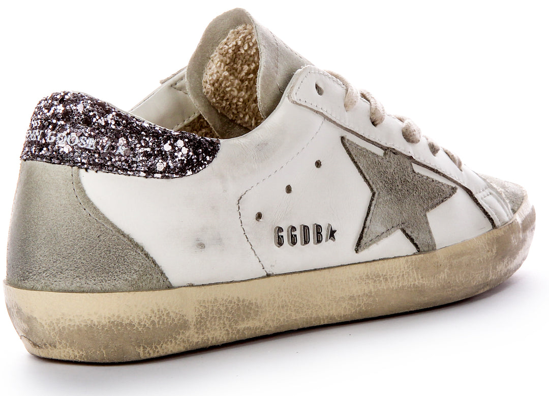 Golden Goose Super Star In White Grey For Women