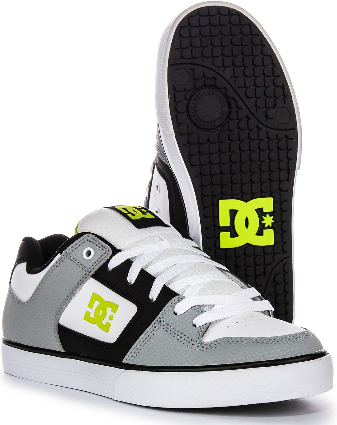 Dc Shoes Pure In White Grey For Men