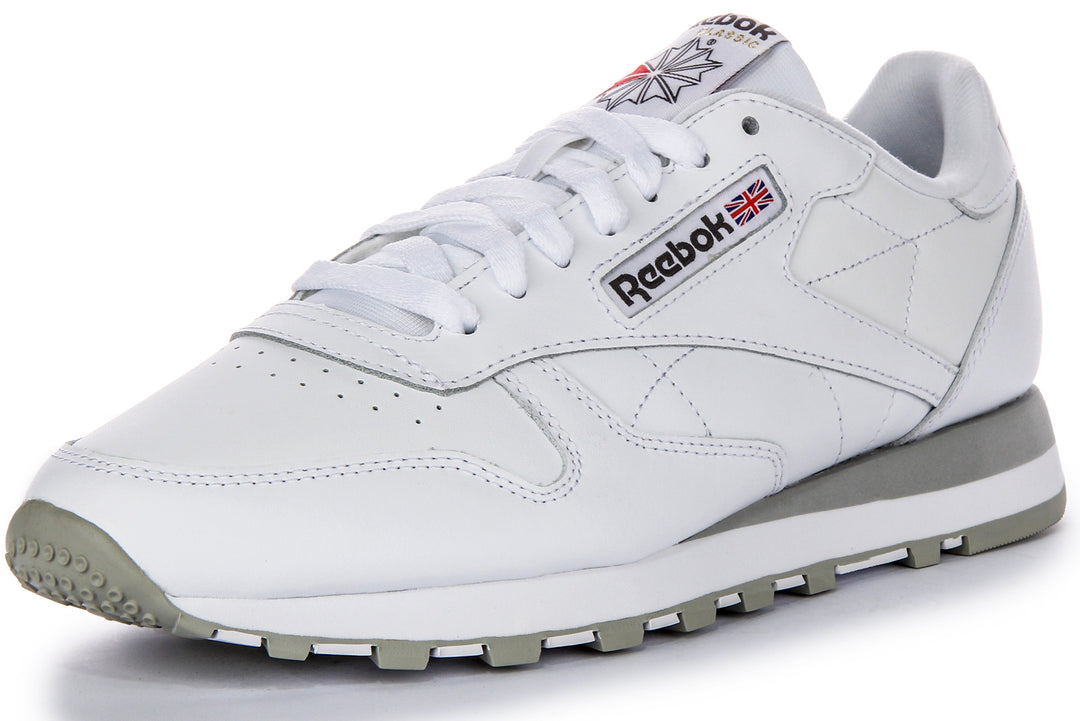 Reebok Classic Leather In White Grey