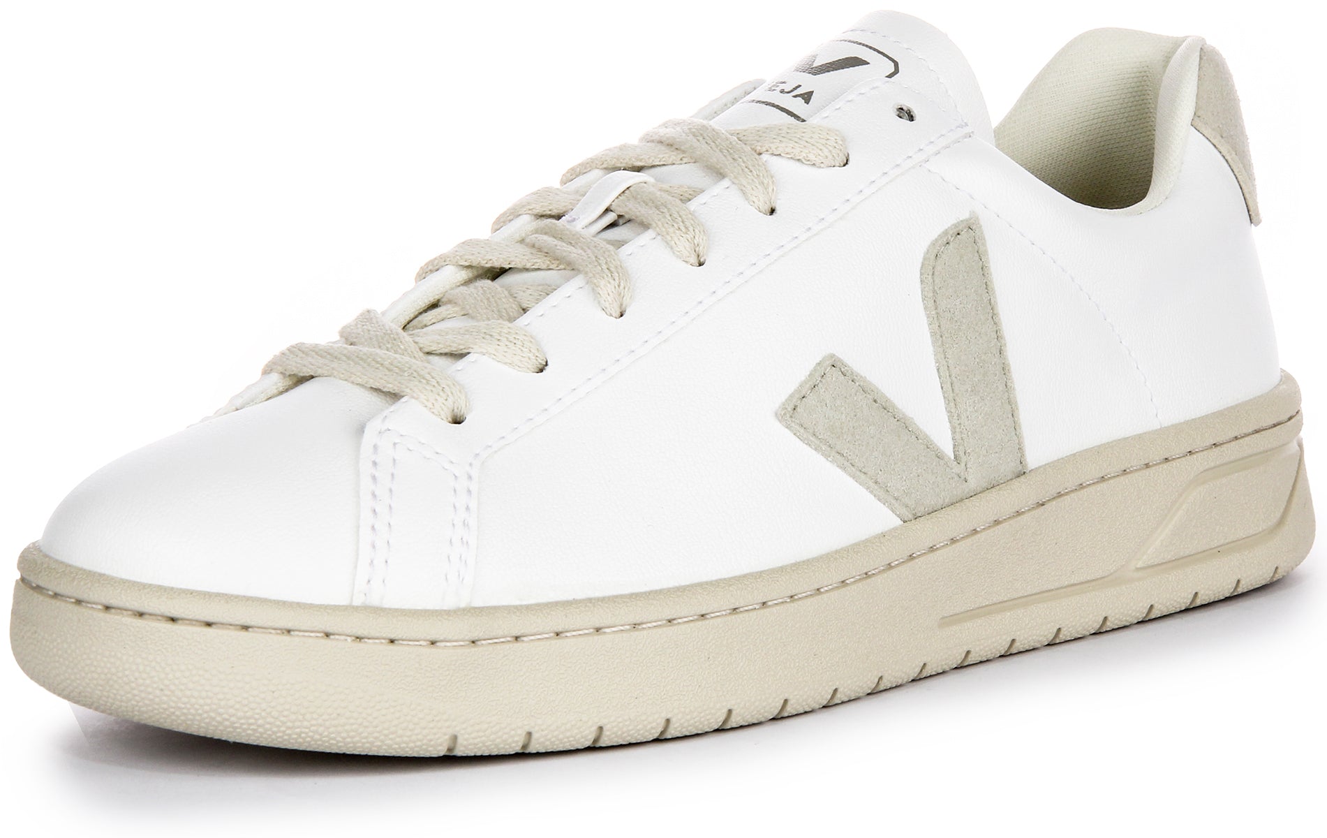 Veja Urca Cwl In White Grey For Women | Lace Up Side Logo Trainer