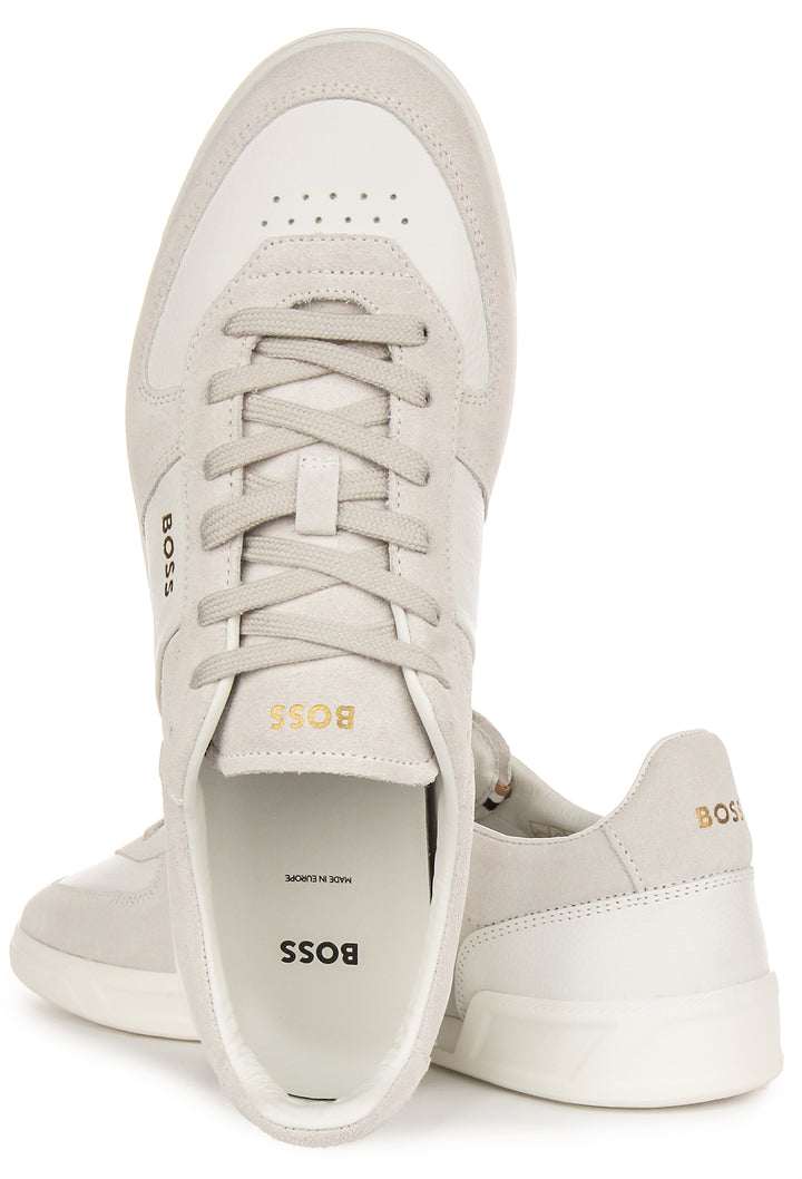 Boss Brandon Tennis In White Grey For Men