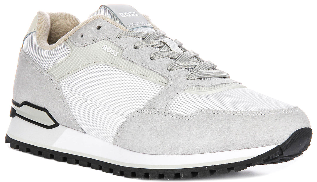 Boss Parkour L Runner In White Grey For Men
