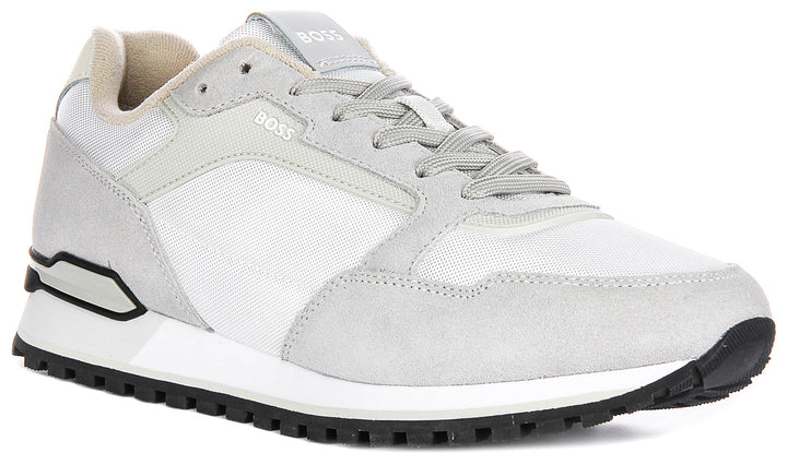 Boss Parkour L Runner In White Grey For Men