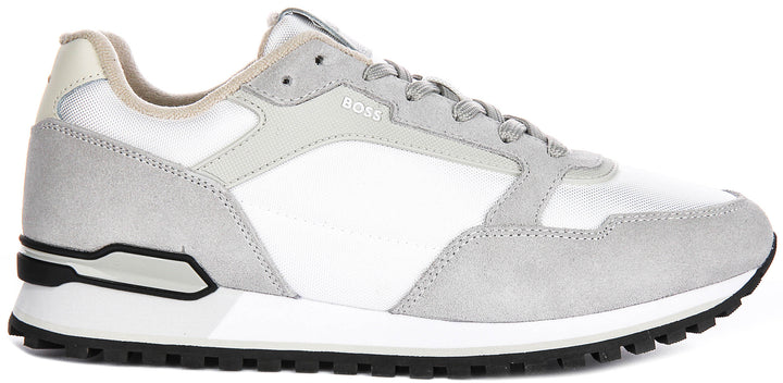 Boss Parkour L Runner In White Grey For Men
