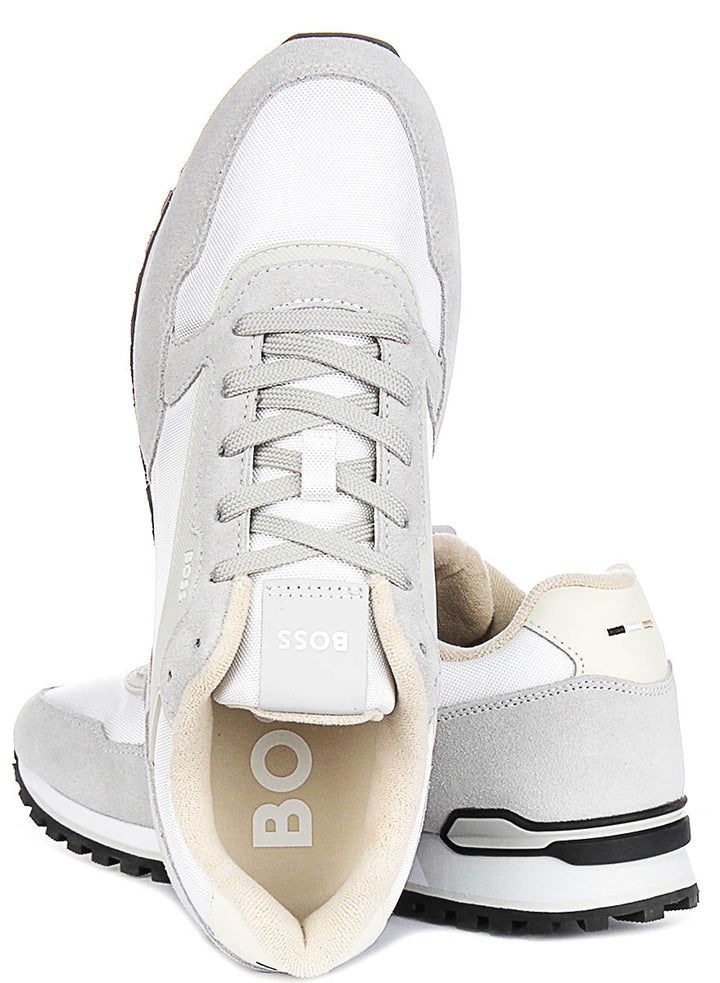 Boss Parkour L Runner In White Grey For Men