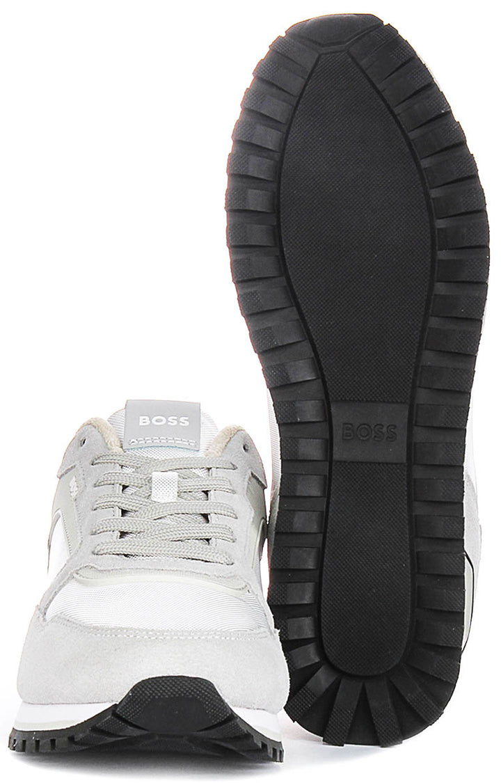 Boss Parkour L Runner In White Grey For Men