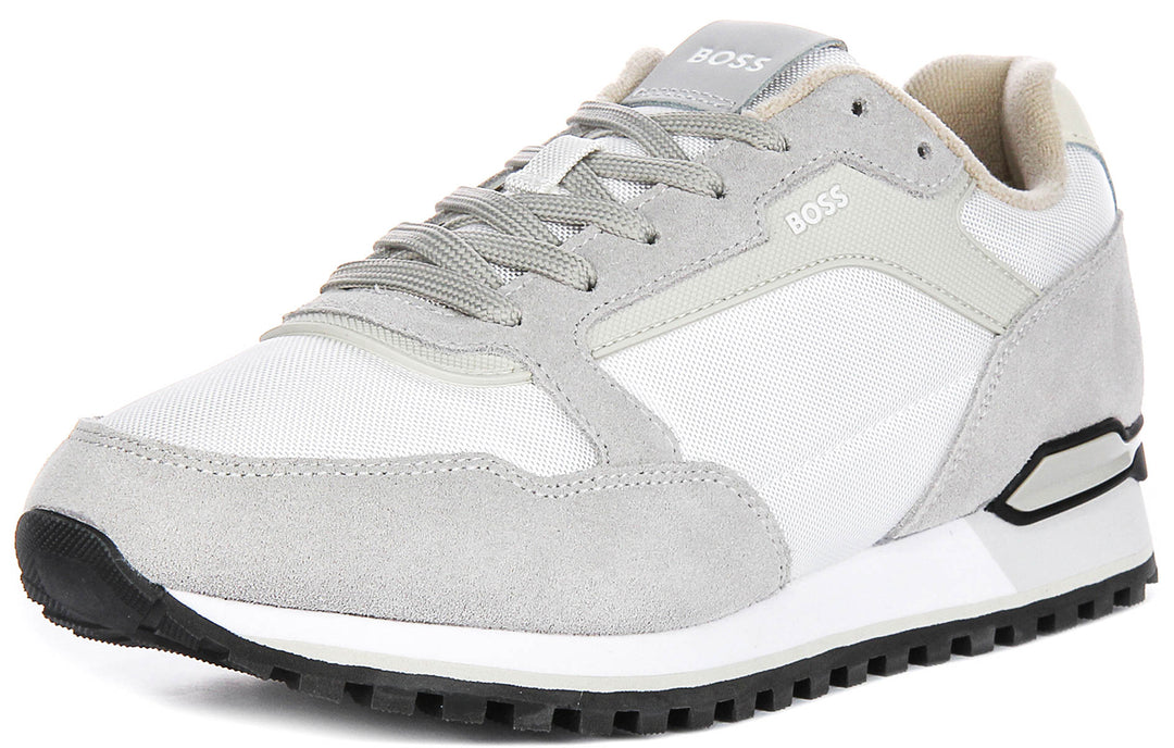 Boss Parkour L Runner In White Grey For Men
