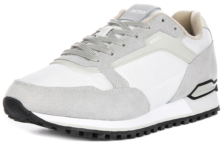 Boss Parkour L Runner In White Grey For Men