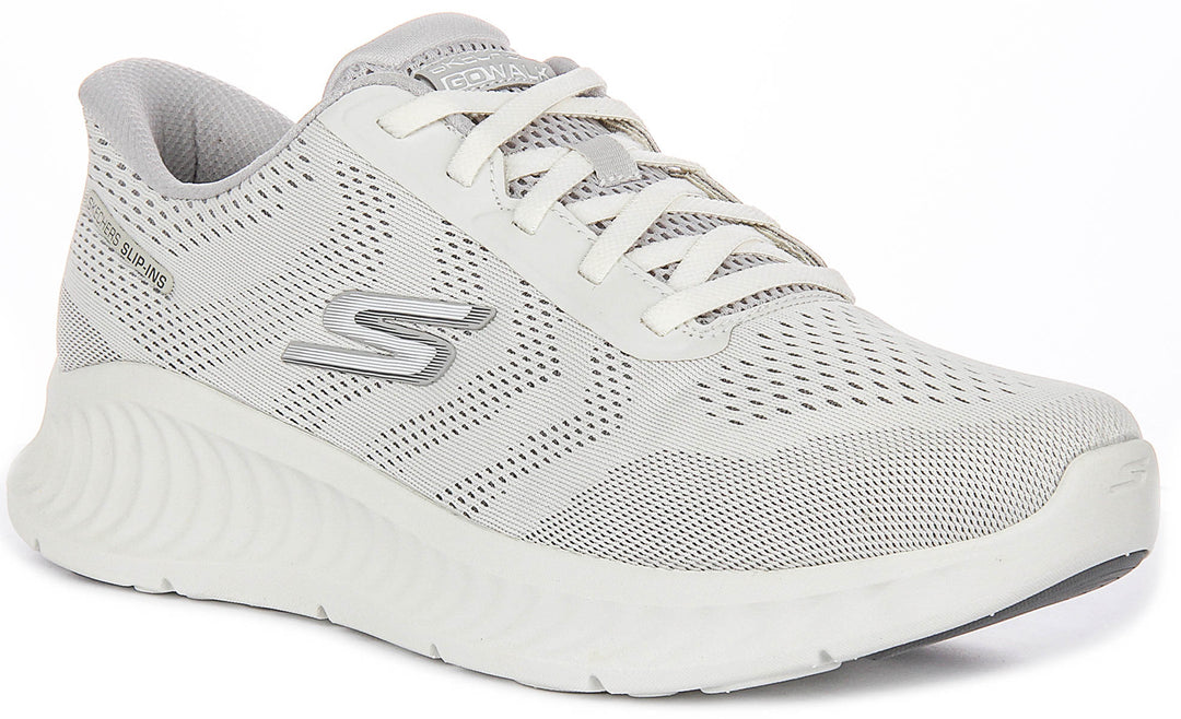 Skechers Go Walk Now Payton In White Grey For Men