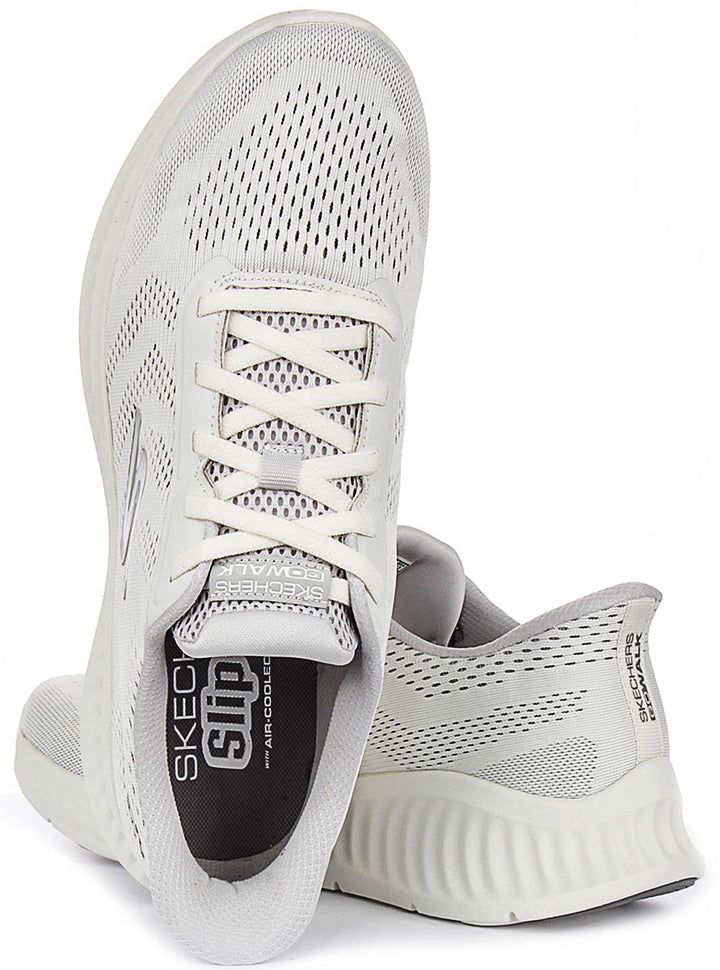 Skechers Go Walk Now Payton In White Grey For Men