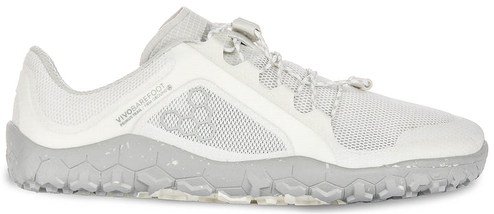 Vivobarefoot Primus Trail FG In White Grey For Women