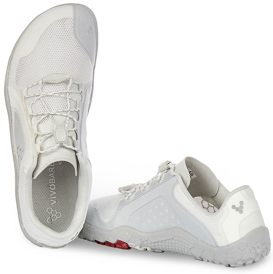 Vivobarefoot Primus Trail FG In White Grey For Women