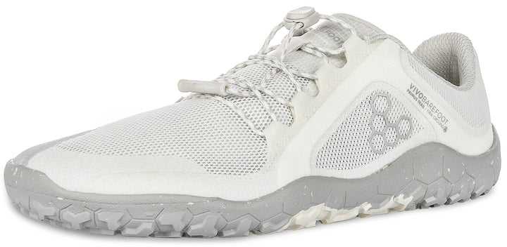 Vivobarefoot Primus Trail FG In White Grey For Women