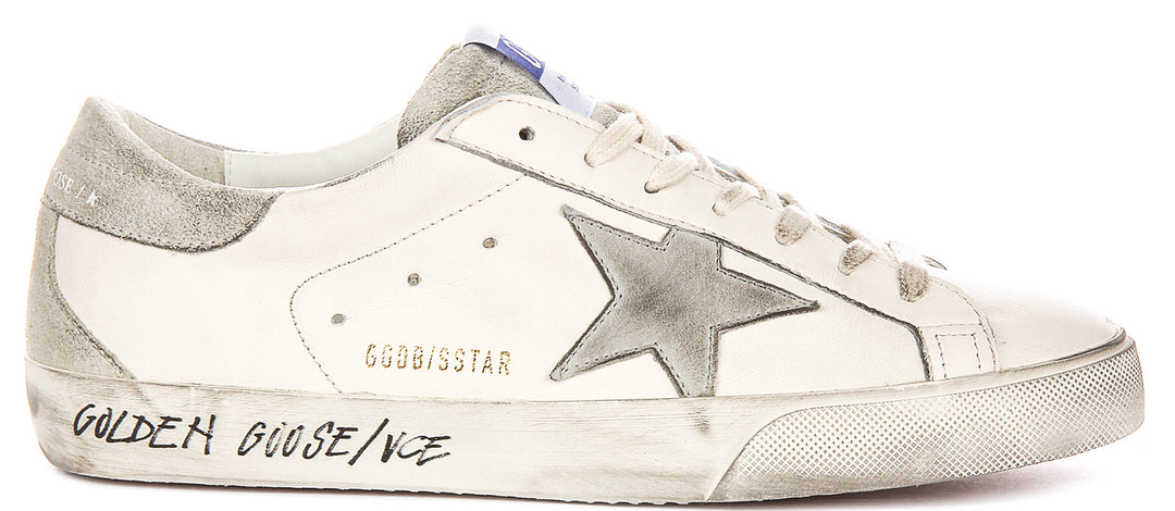 Golden Goose Super Star In White Grey For Men