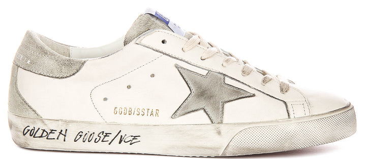Golden Goose Super Star In White Grey For Men