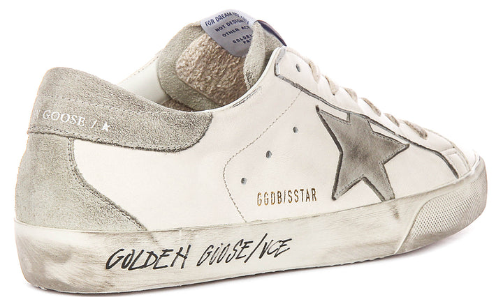 Golden Goose Super Star In White Grey For Men