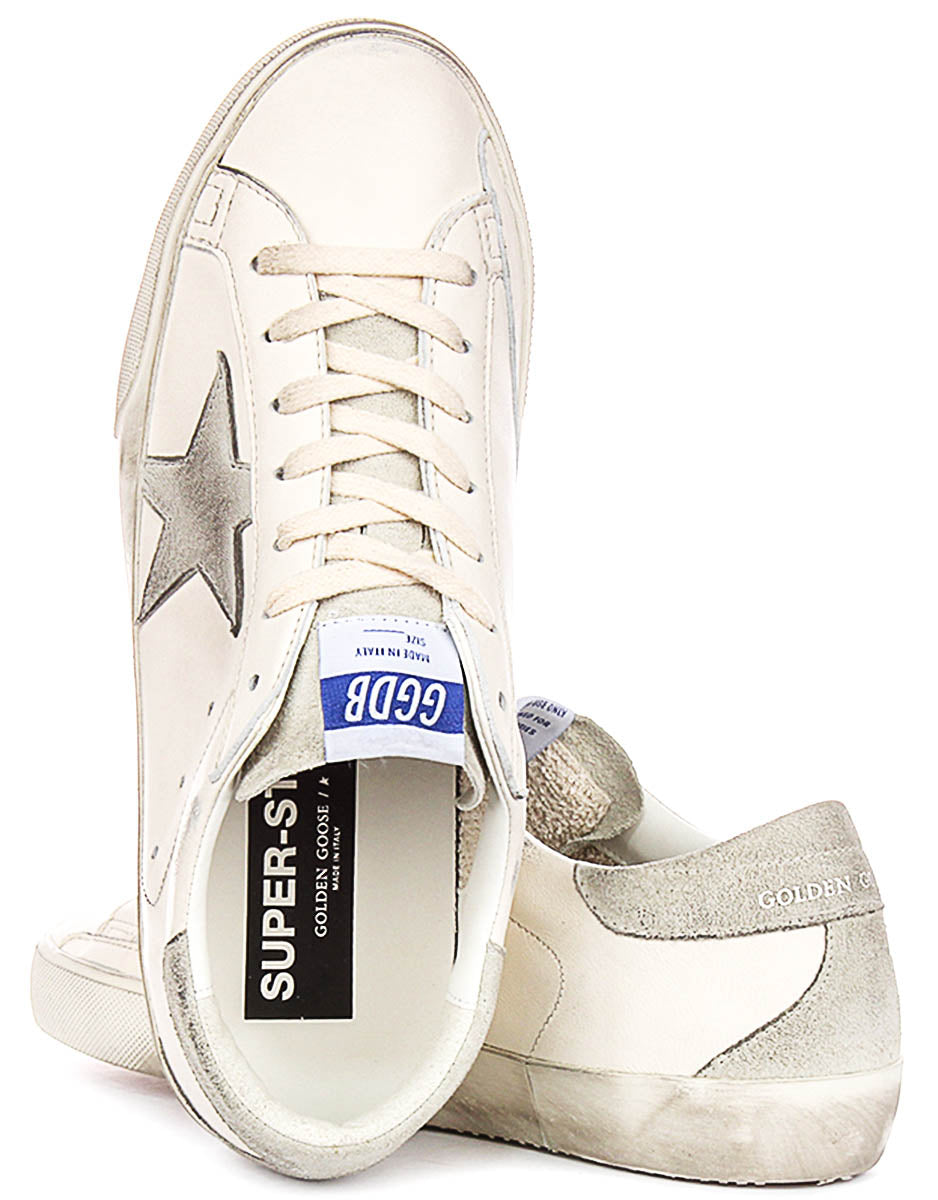 Golden Goose Super Star In White Grey For Men
