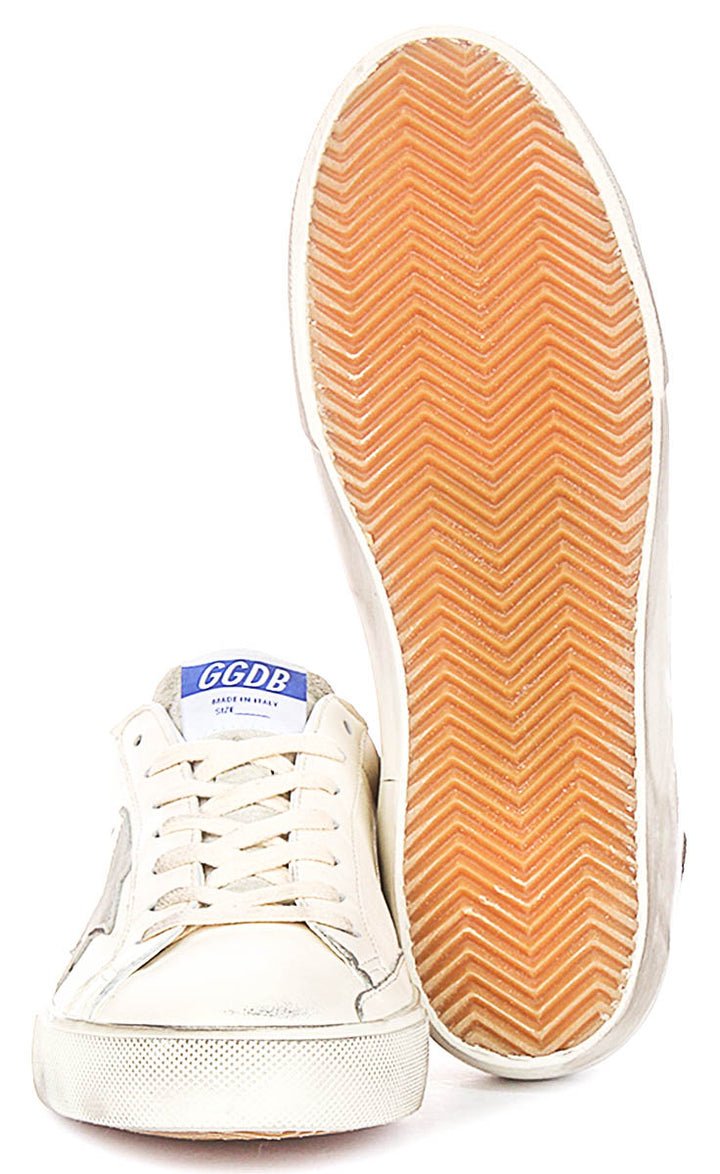 Golden Goose Super Star In White Grey For Men