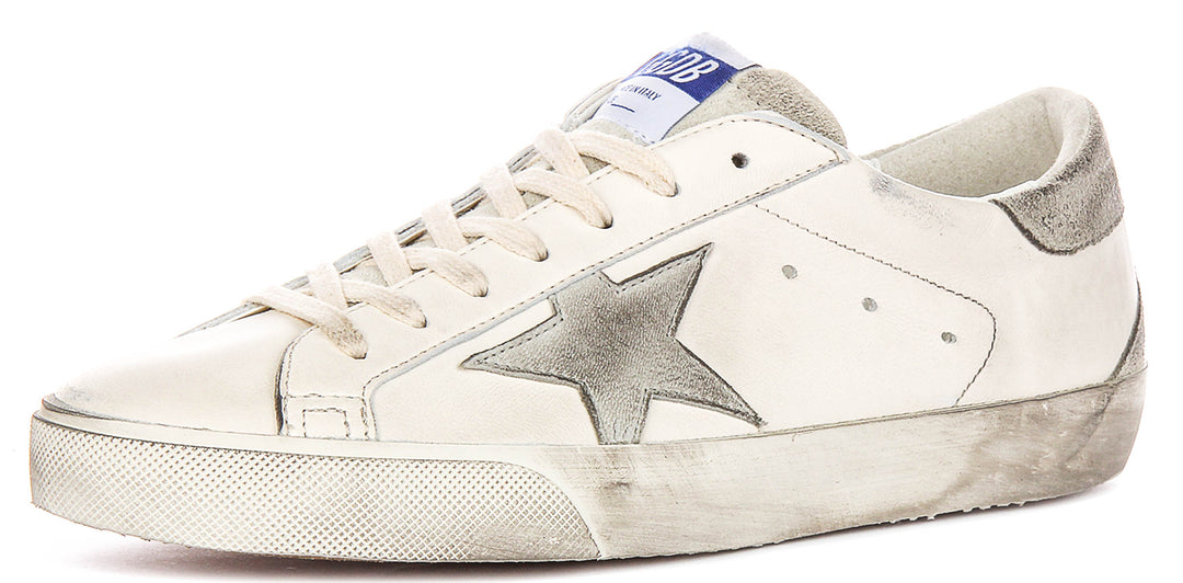Golden Goose Super Star In White Grey For Men