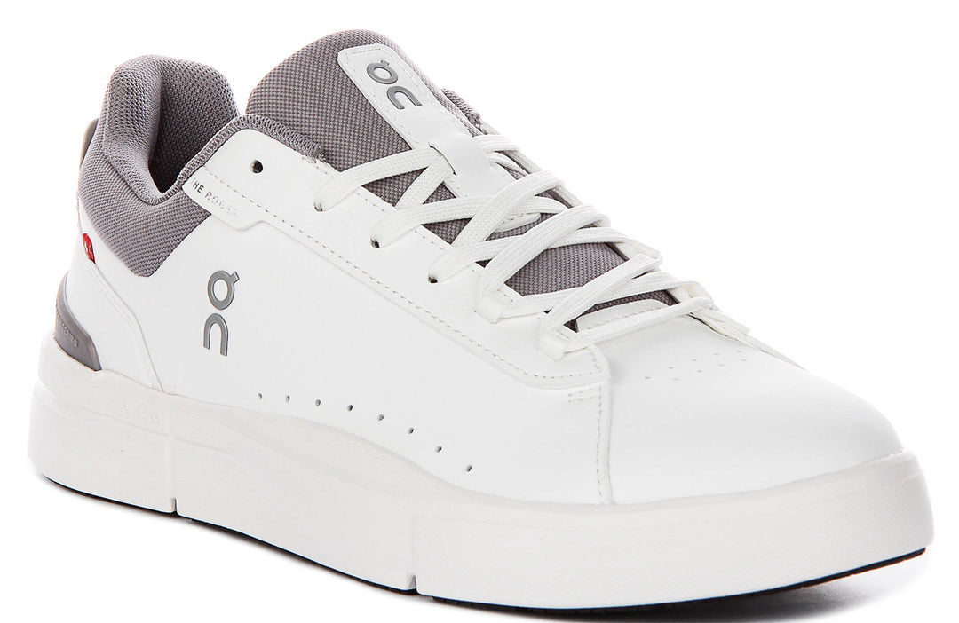 On Running The Roger Adv In White Grey For Men