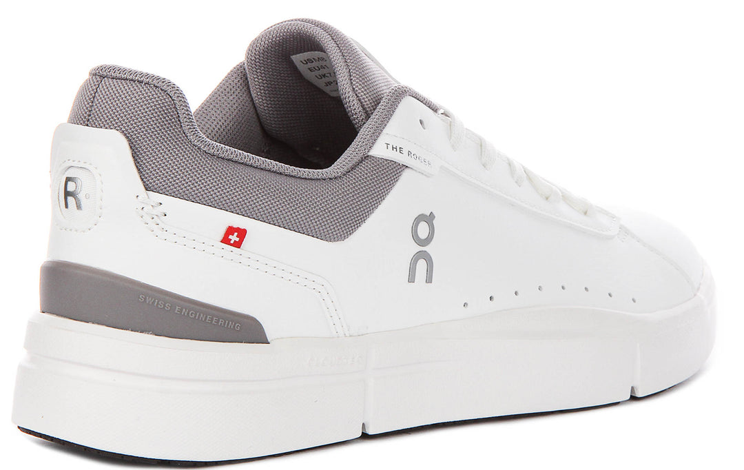 On Running The Roger Adv In White Grey For Men