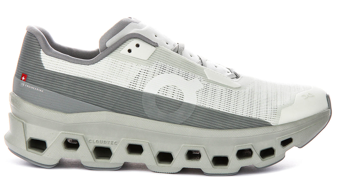 On Running Cloudmonster Void In White Grey For Men