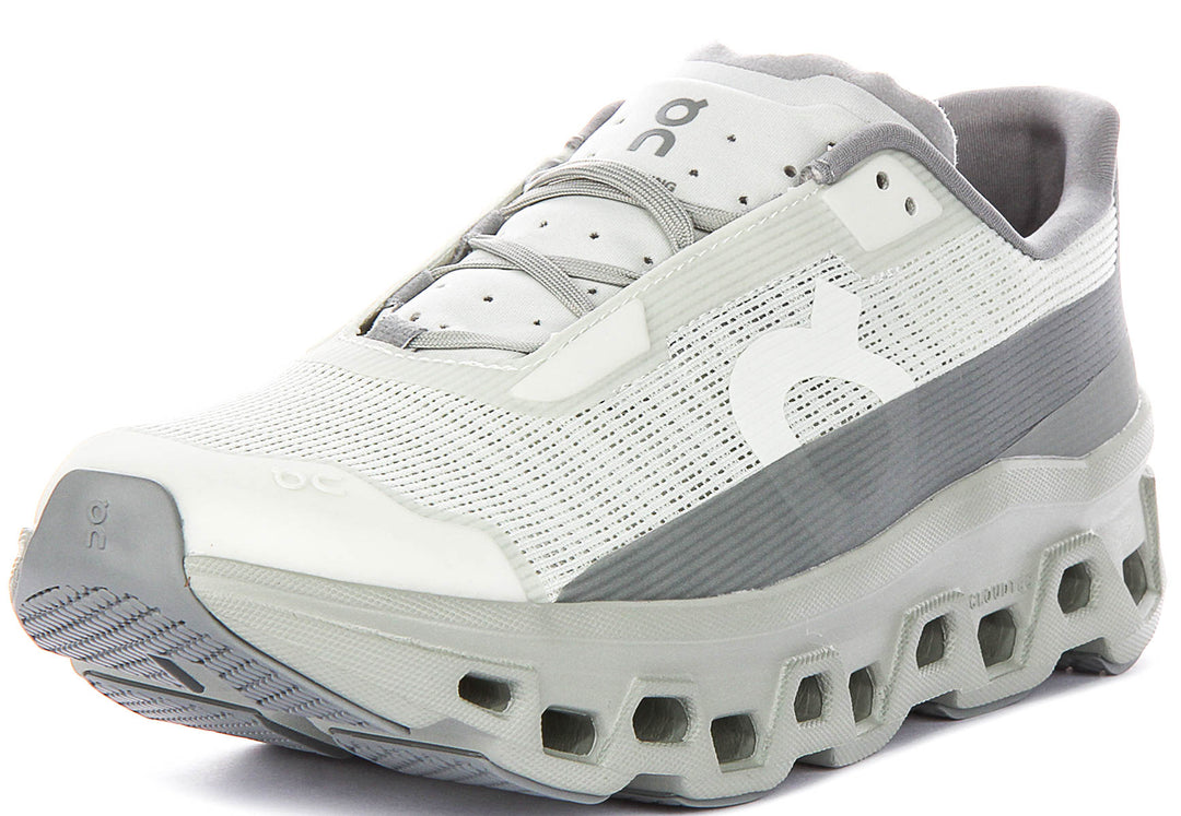 On Running Cloudmonster Void In White Grey For Men