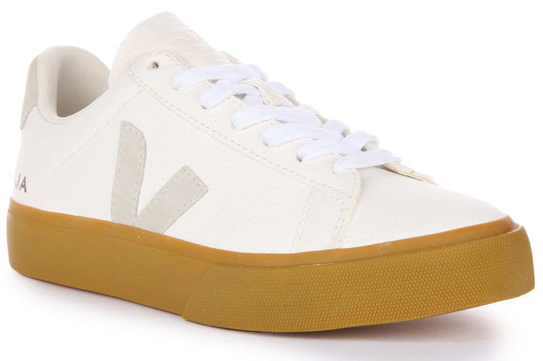 Veja Campo Chromfree In White Gum For Women Lace Up Trainer