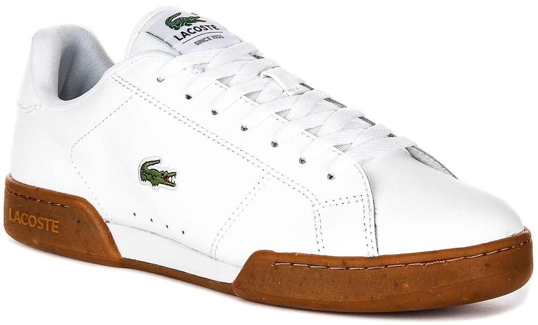 Lacoste Carnaby Cupsole In White Gum For Men