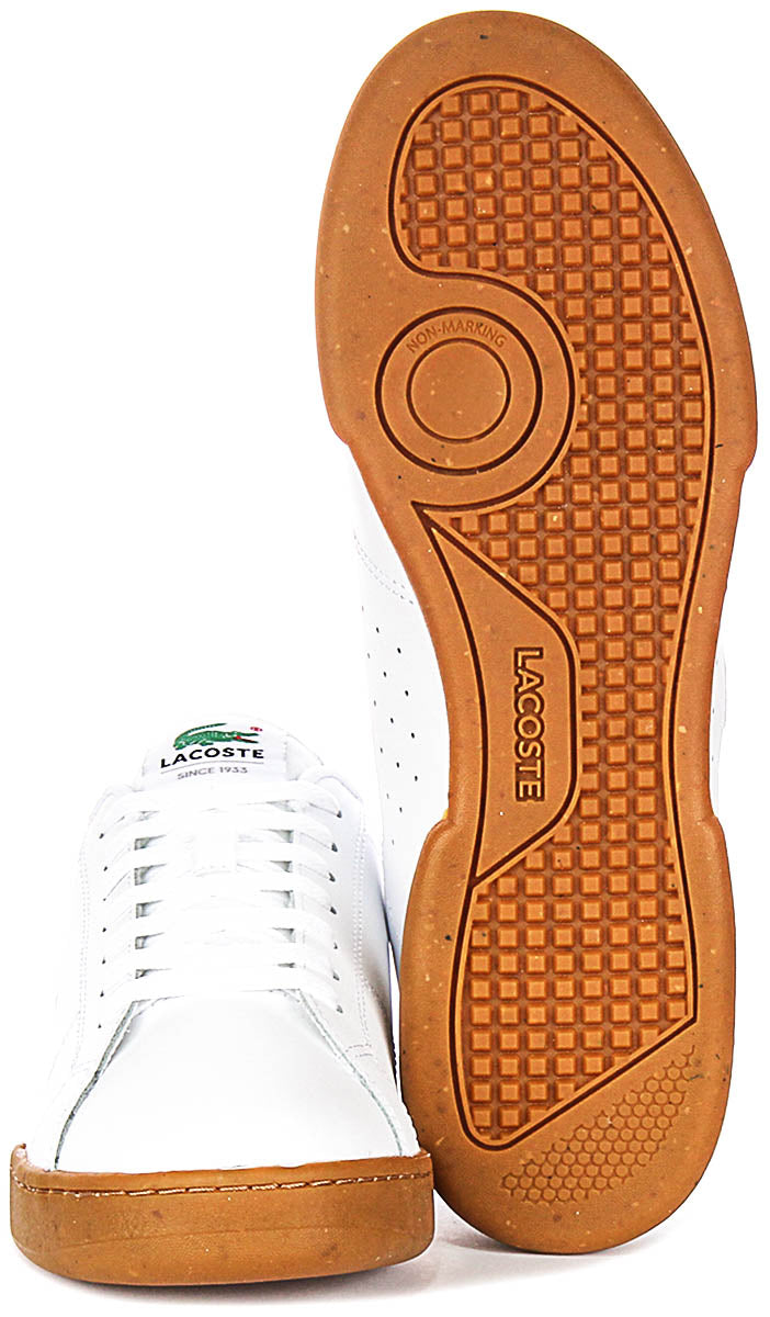 Lacoste Carnaby Cupsole In White Gum For Men