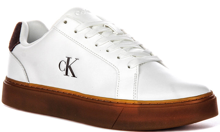 Calvin Klein Classic Cupsole In White Gum For Men