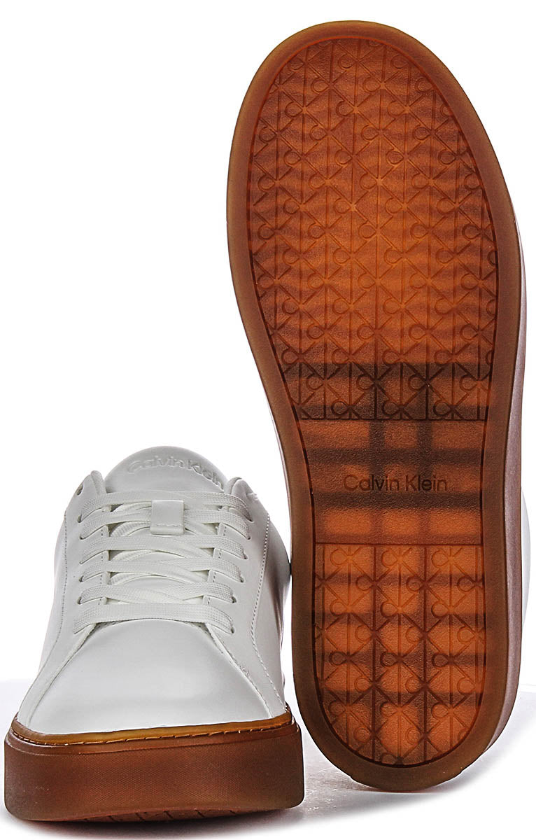 Calvin Klein Classic Cupsole In White Gum For Men