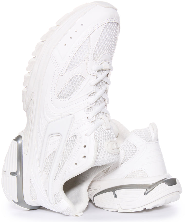 Diesel Sneaker sportive in mesh con motivo a rilievo mono SSerendipity ProX1 per uomo in bianco mono