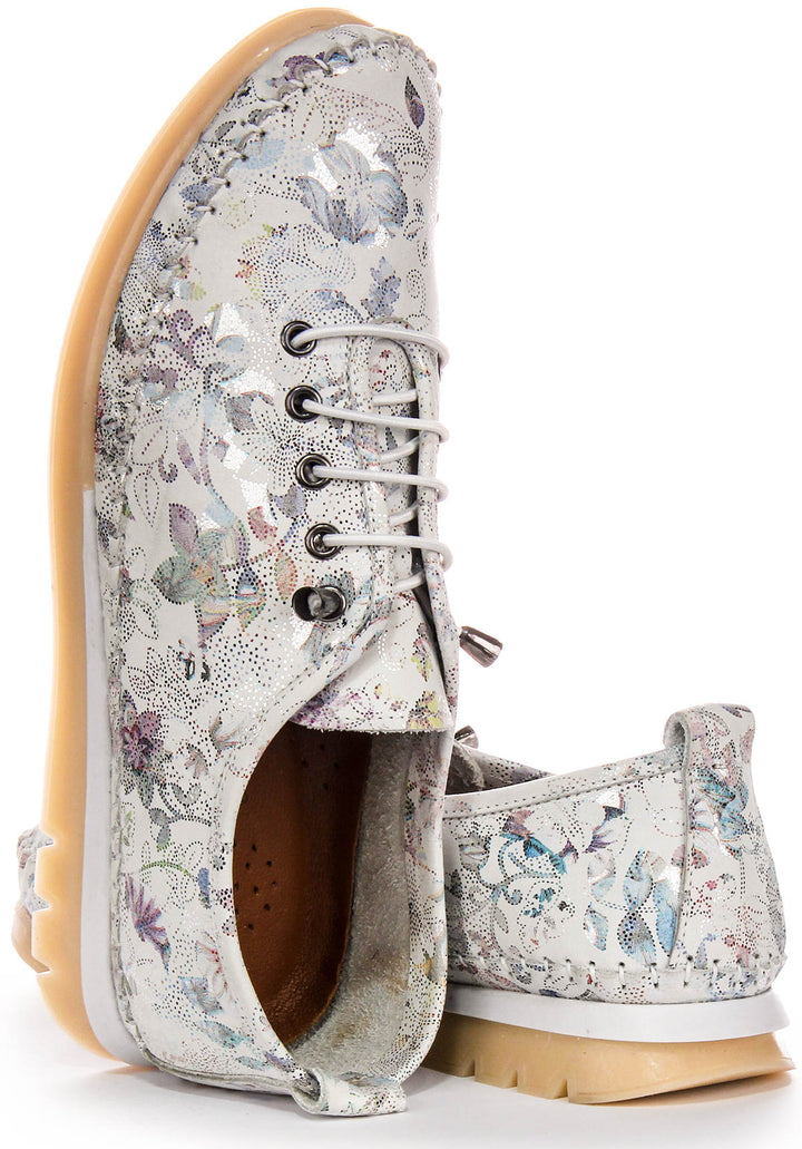 Justinreess England Bryony In White Floral