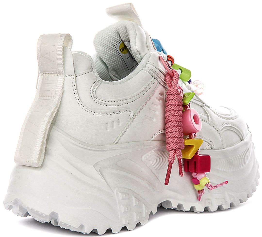 Buffalo Turbo Fun In White Multicolour For Women