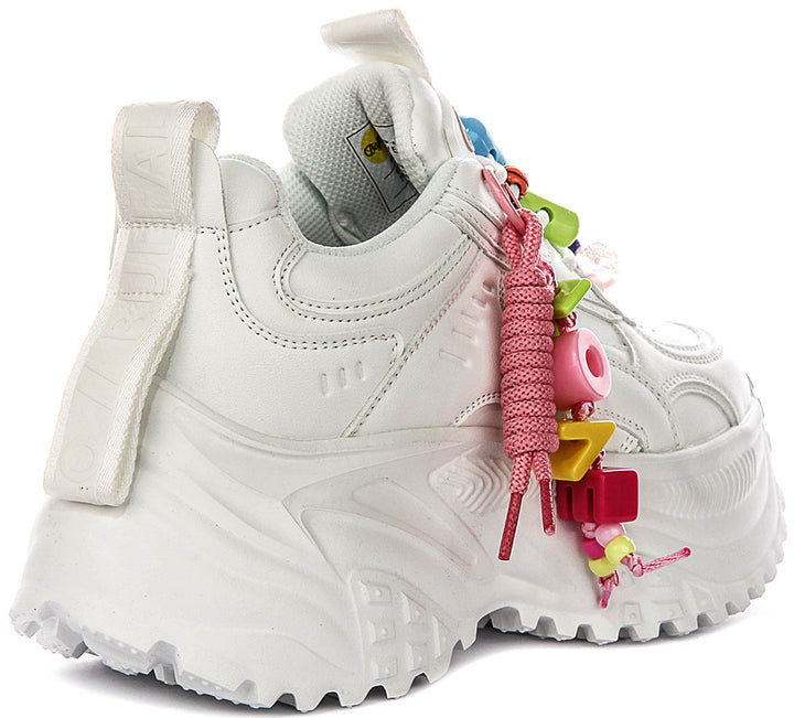 Buffalo Turbo Fun In White Multicolour For Women