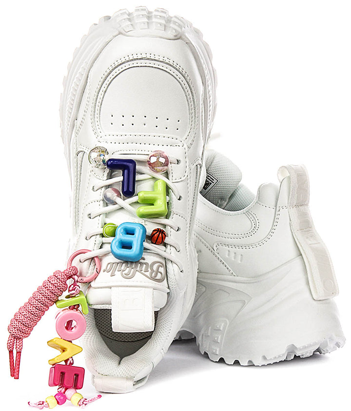 Buffalo Turbo Fun In White Multicolour For Women