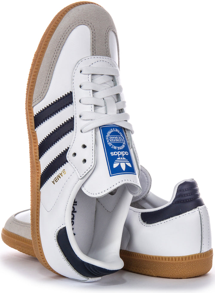 Adidas Samba OG In White Navy